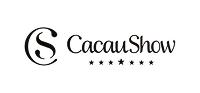 Stylized 'CS' monogram and 'Cacau Show' logo in dark grey.