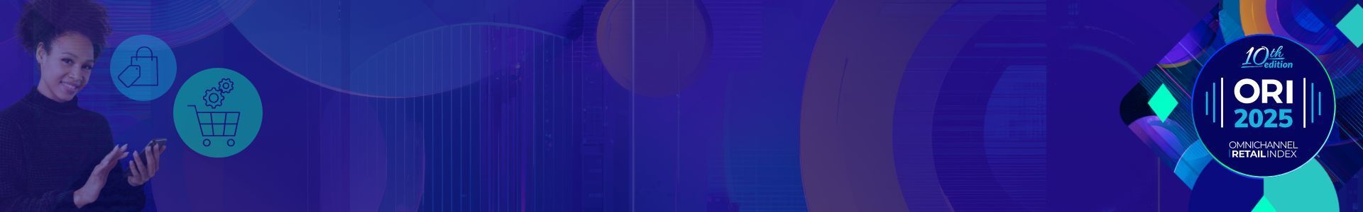Person gesturing on a blue and purple background with an 8th ORI 2023 logo.