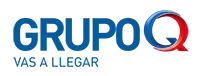 Grupo Q logo in blue with a red and blue 'Q' design and tagline.