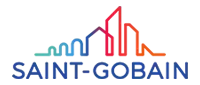 Saint-Gobain logo with a colorful skyline illustration above the wordmark.