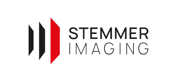 STEMMER IMAGING logo featuring three vertical bars, the rightmost one in red, against a black background.