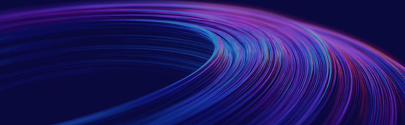 Abstract pattern of intertwined blue and purple light streams, representing digital connections or energy flow.
